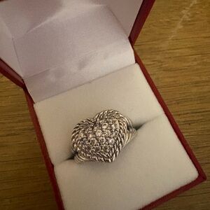 Elegant Silver Heart Ring